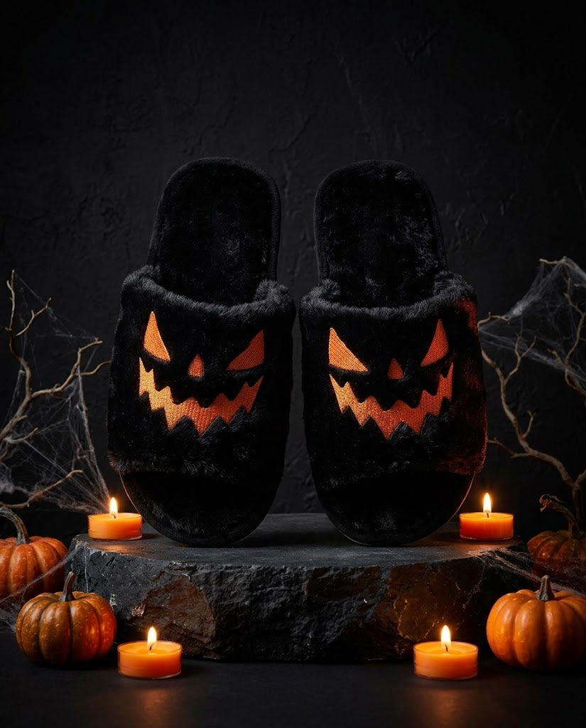 Halloween Pompoen Pantoffels